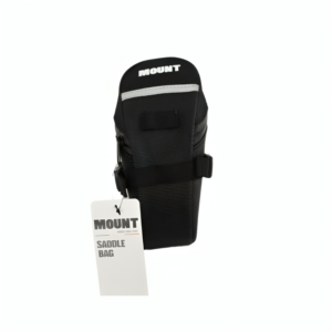 Bolso de Asiento Color Negro Marca MOUNT con Linea Reflectora